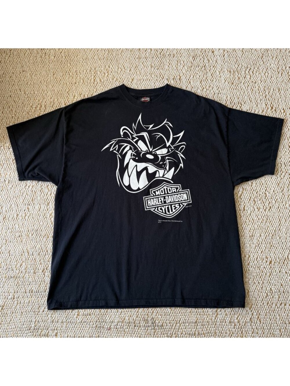 Vtg Harley Davidson Folsom CA Taz Tasmanian Devil Looney Tunes T-Shirt 3XL